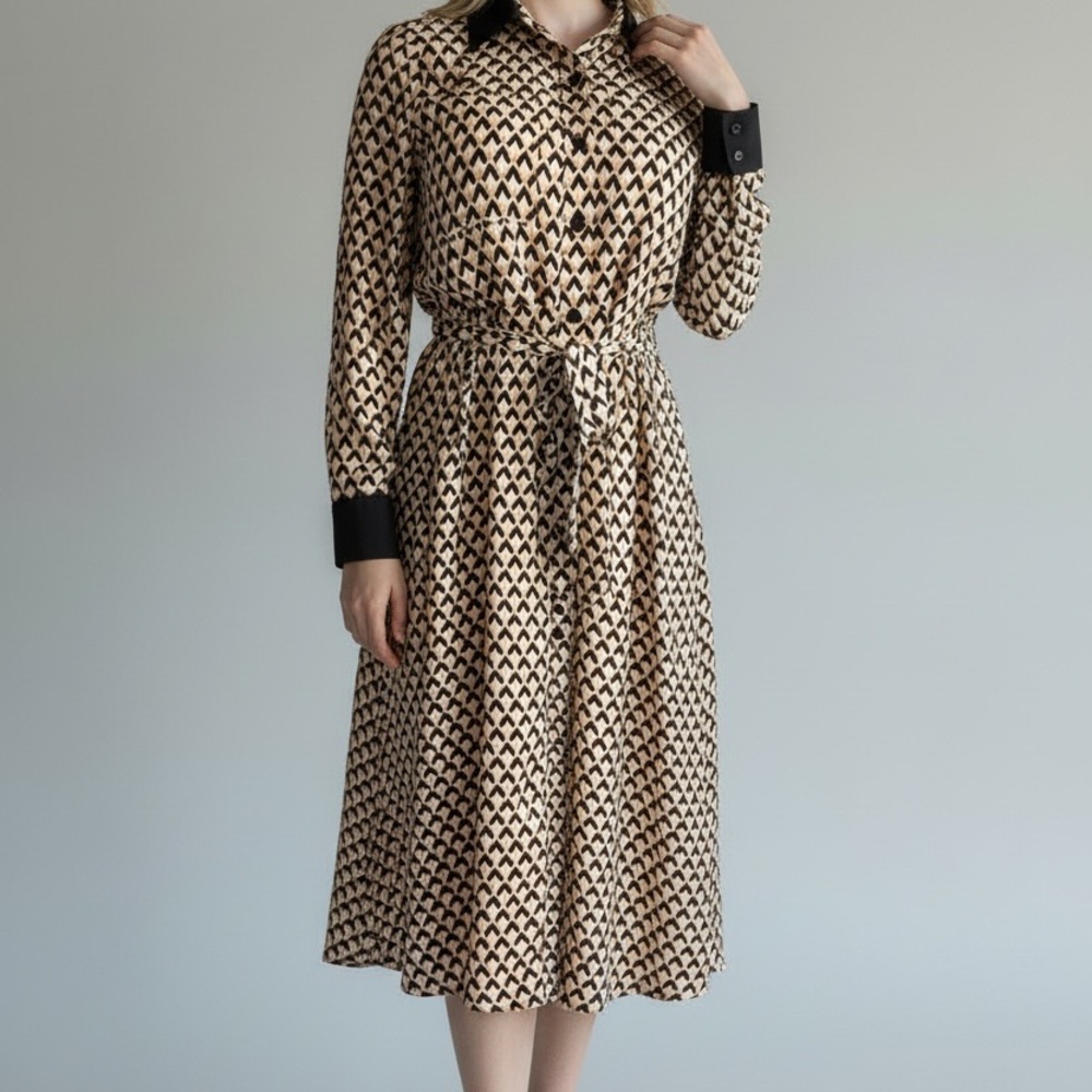 Who What Wear -Geometric Patterned Dress - Picture 4 of 9